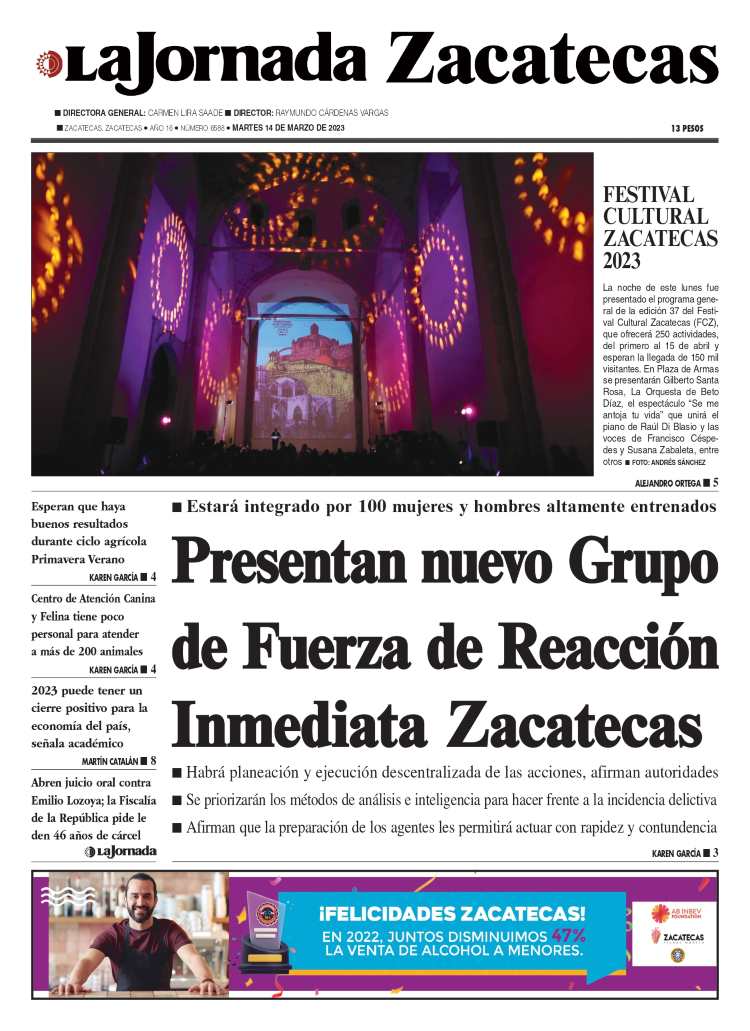 14 de Marzo de 2023 – Presentan nuevo Grupo de Fuerza de Reacción Inmediata Zacatecas