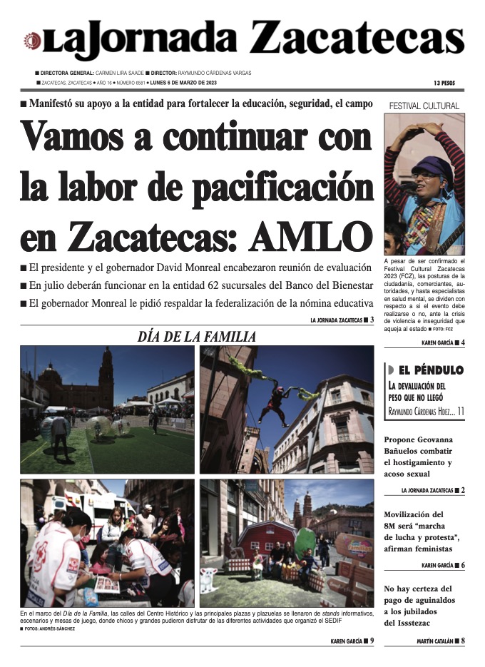 06 de Febrero de 2022 – Vamos a continuar con la labor de pacificación en Zacatecas: AMLO