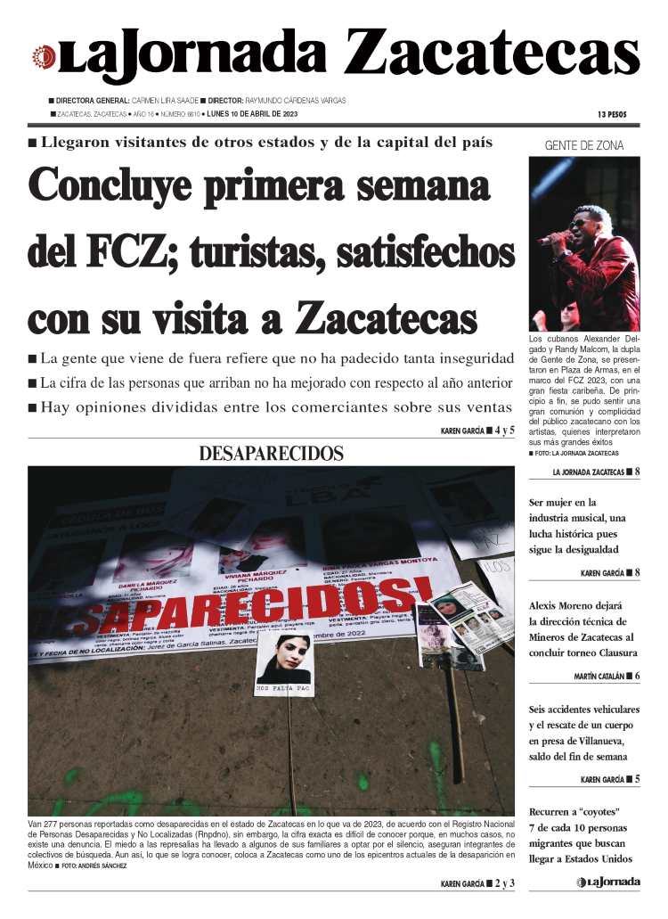 10 de Abril de 2023 – Concluye primera semana del FCZ; turistas, satisfechos con su visita a Zacatecas