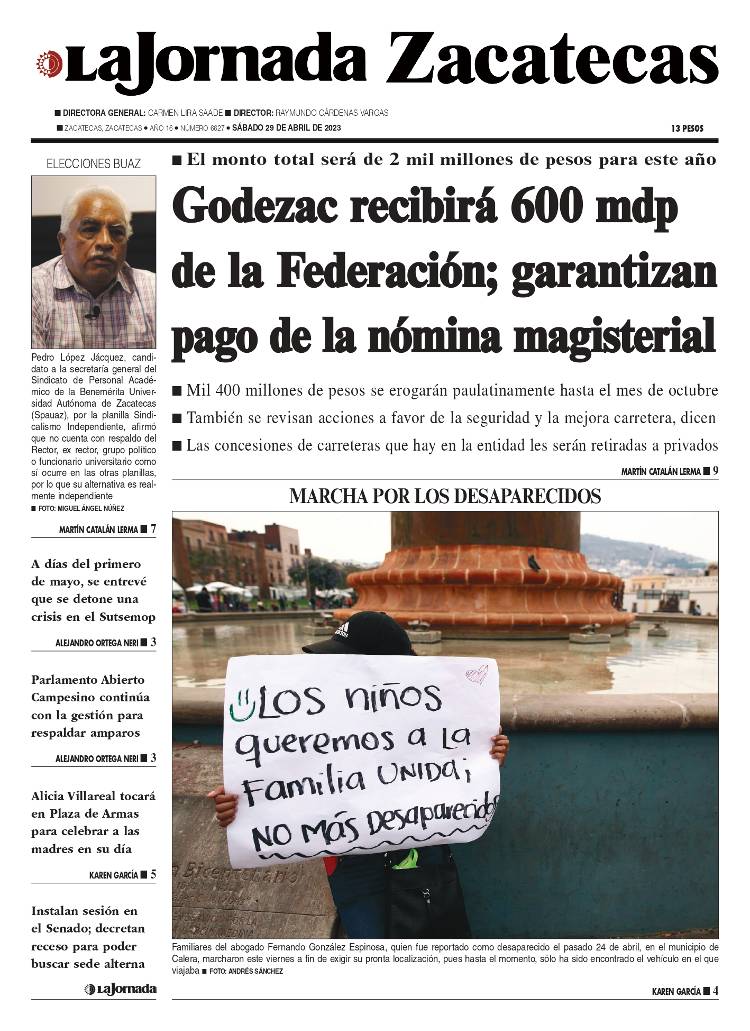 29 de Abril de 2023 – Godezac recibirá 600 mdp de la Federación; garantizan pago de la nómina magisterial
