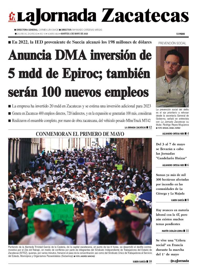 02 de Mayo de 2023 – Anuncia DMA inversión de 5 mdp de Epiroc; también serán 100 nuevos empleos