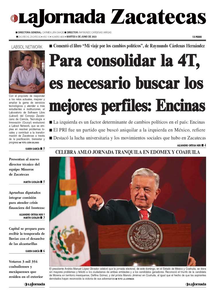 06 de Junio de 2023 – Para consolidar la 4T, es necesario buscar los mejores perfiles: Encinas