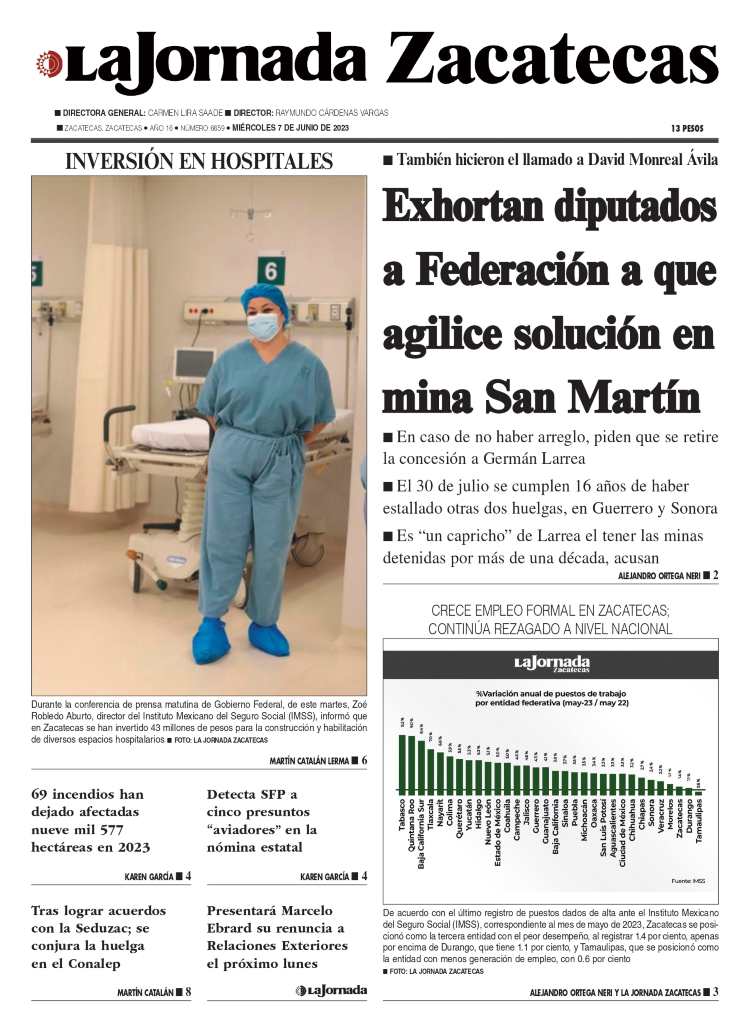 07 de Junio de 2023 – Exhortan diputados a Federación a que agilice solución en mina San Martín
