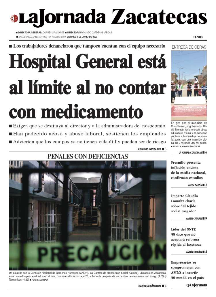 09 de Junio de 2023 – Hospital General está al límite al no contar con medicamento