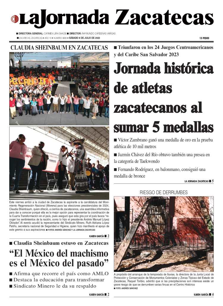 08 de Julio de 2023 – Jornada histórica de atletas zacatecanos al sumar 5 medallas