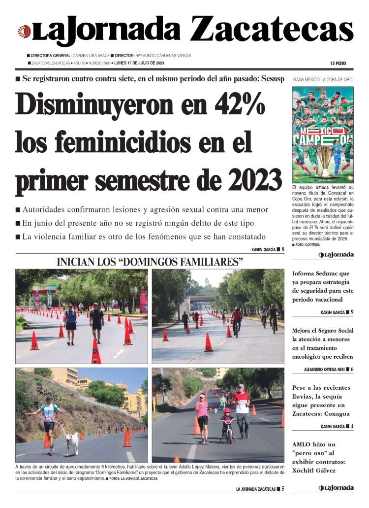 17 de Julio de 2023 – Disminuyeron en 42% los feminicidios en el primer semestre de 2023
