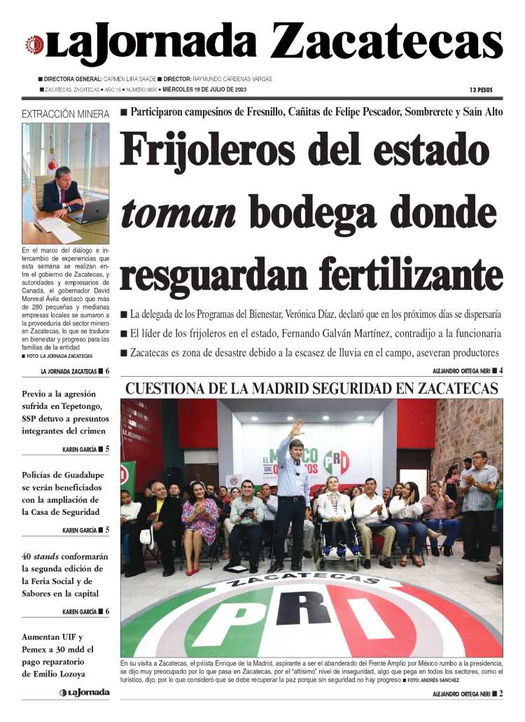 19 de Julio de 2023 – Frijoleros del estado toman bodega donde resguardan fertilizante