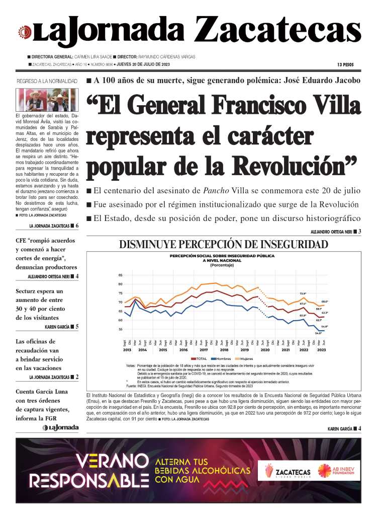 20 de Julio de 2023 – “El General Francisco Villa representa el carácter popular de la Revolución”