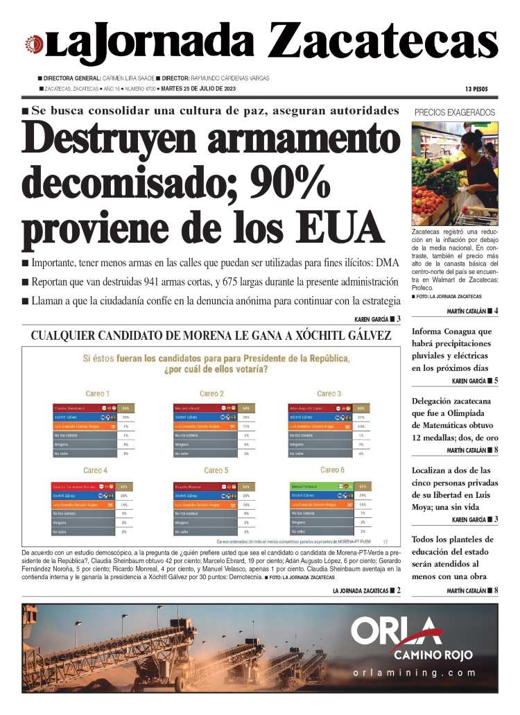 25 de Julio de 2023 – Destruyen armamento decomisado; 90% proviene de los EUA