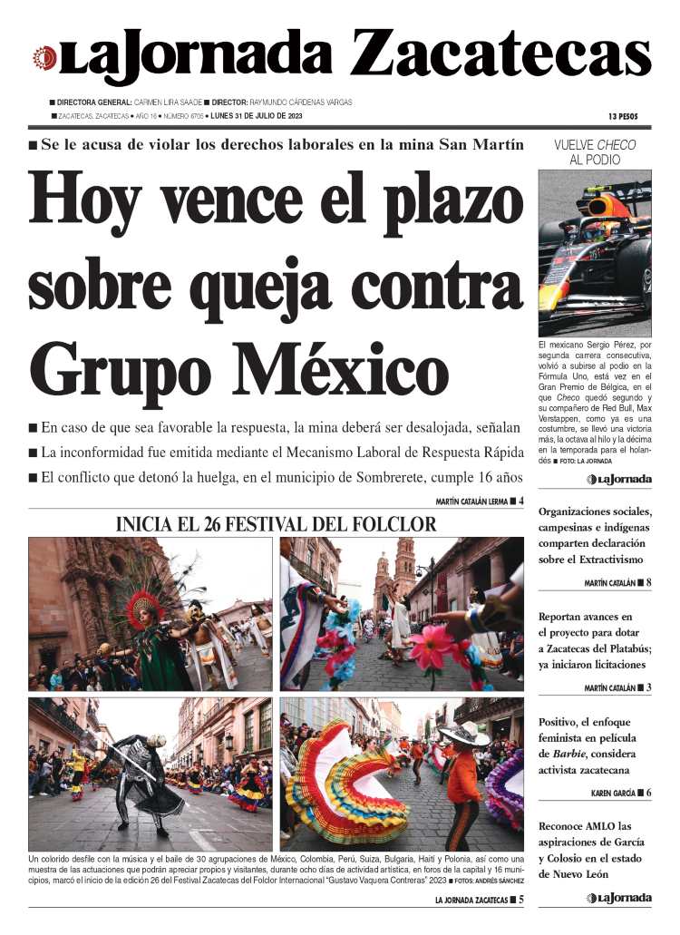 31 de Julio de 2023 – Hoy vence el plazo sobre queja contra Grupo México