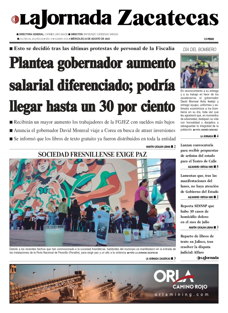 23 de Agosto de 2023 – Plantea gobernador aumento salarial diferenciado; podría llegar hasta un 30 por ciento