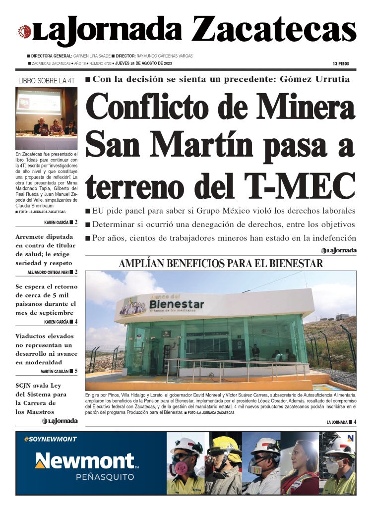 24 de Agosto de 2023 – Conflicto de Minera San Martín pasa a terreno del T-MEC