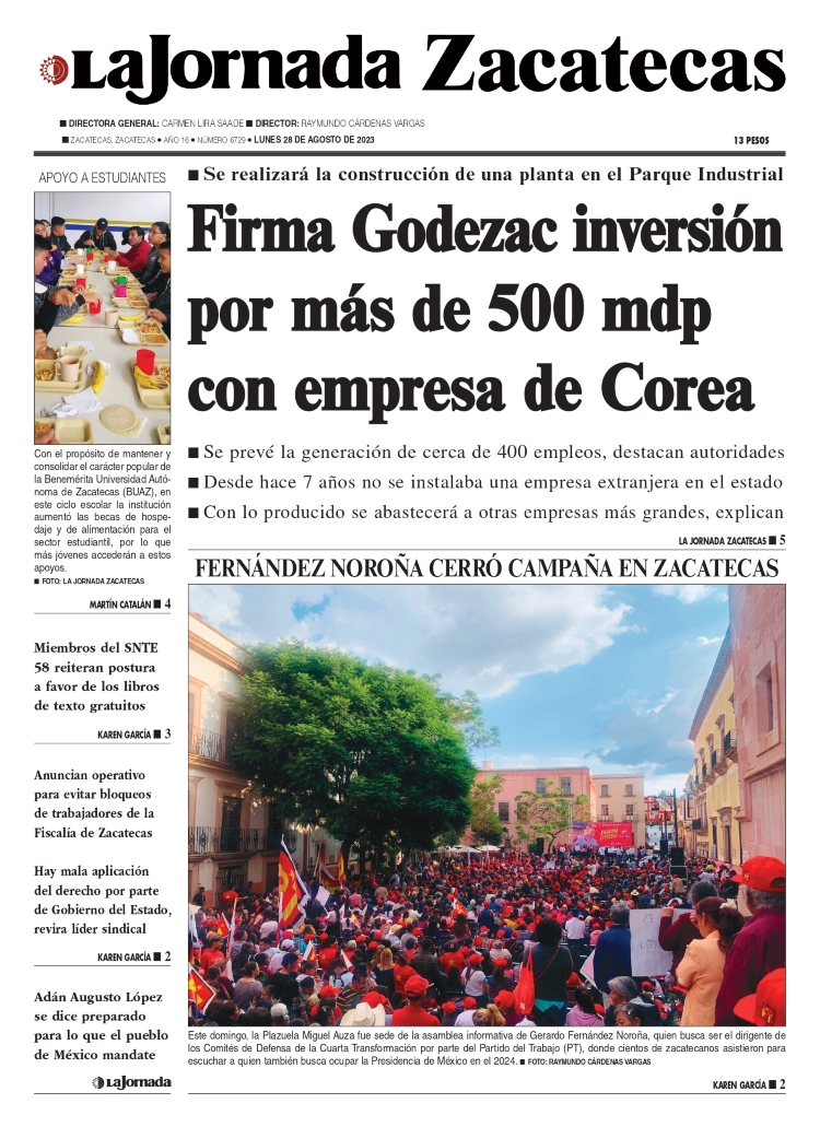 28 de Agosto de 2023 – Firma Godezac inversión por más de 500 mdp con empresa de Corea