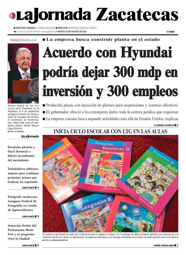 29 de Agosto de 2023 – Acuerdo con Hyundai podría dejar 300 mdp en inversión y 300 empleos