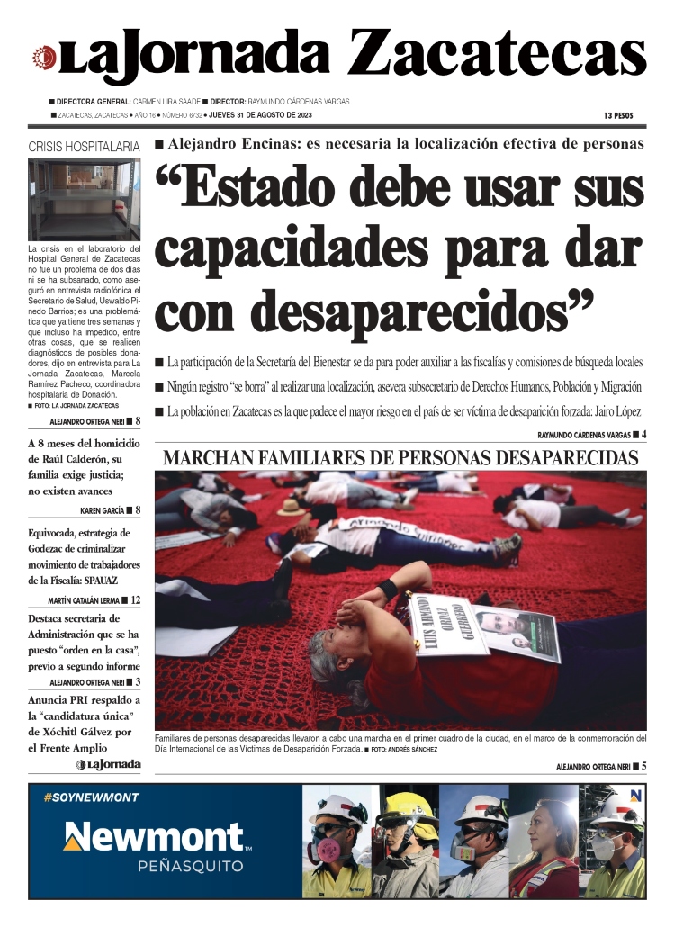 31 de Agosto de 2023 – “Estado debe usar sus capacidades para dar con desaparecidos”