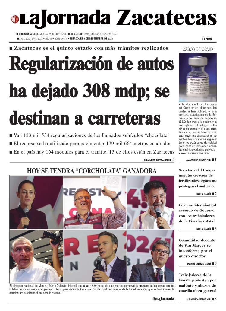 06 de Septiembre de 2023 – Regularización de autos ha dejado 308 mdp; se destinan a carreteras