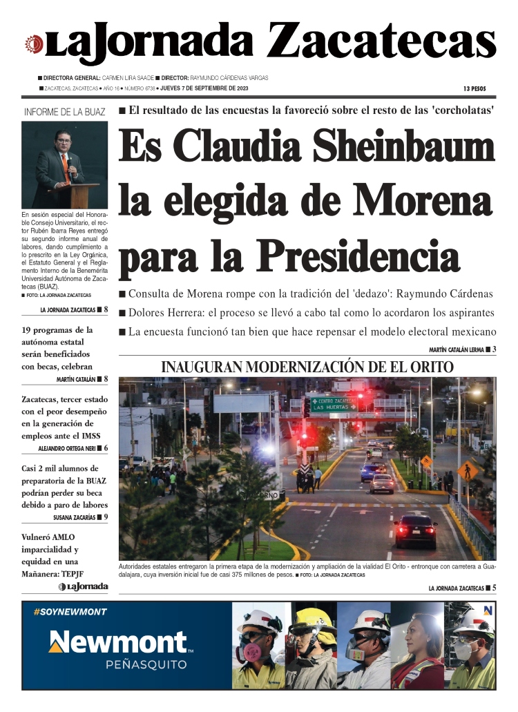 07 de Septiembre de 2023 – Es Claudia Sheinbaum la elegida de Morena para la Presidencia