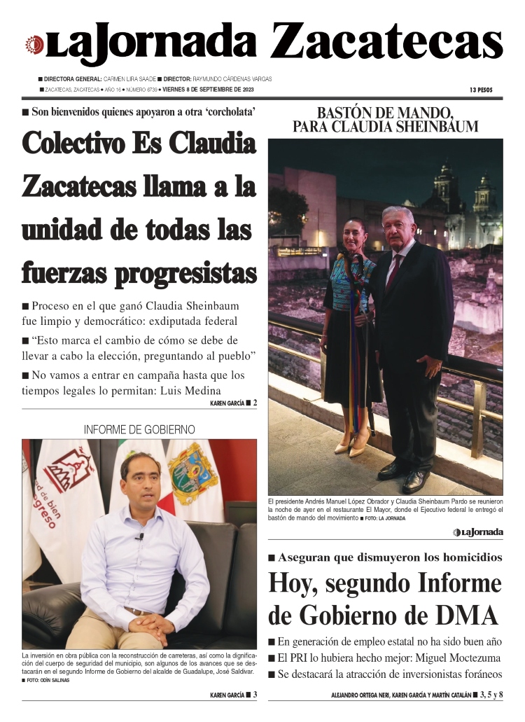 08 de Septiembre de 2023 – Colectivo Es Claudia Zacatecas llama a la unidad de todas las fuerzas progresistas