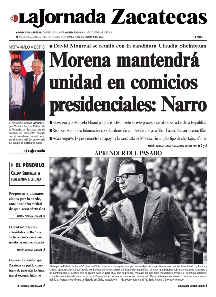 11 de Septiembre de 2023 – Morena mantendrá unidad en comicios presidenciales: Narro