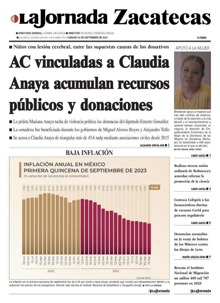 23 de Septiembre de 2023 – AC vinculadas a Claudia Anaya acumulan recursos públicos y donaciones