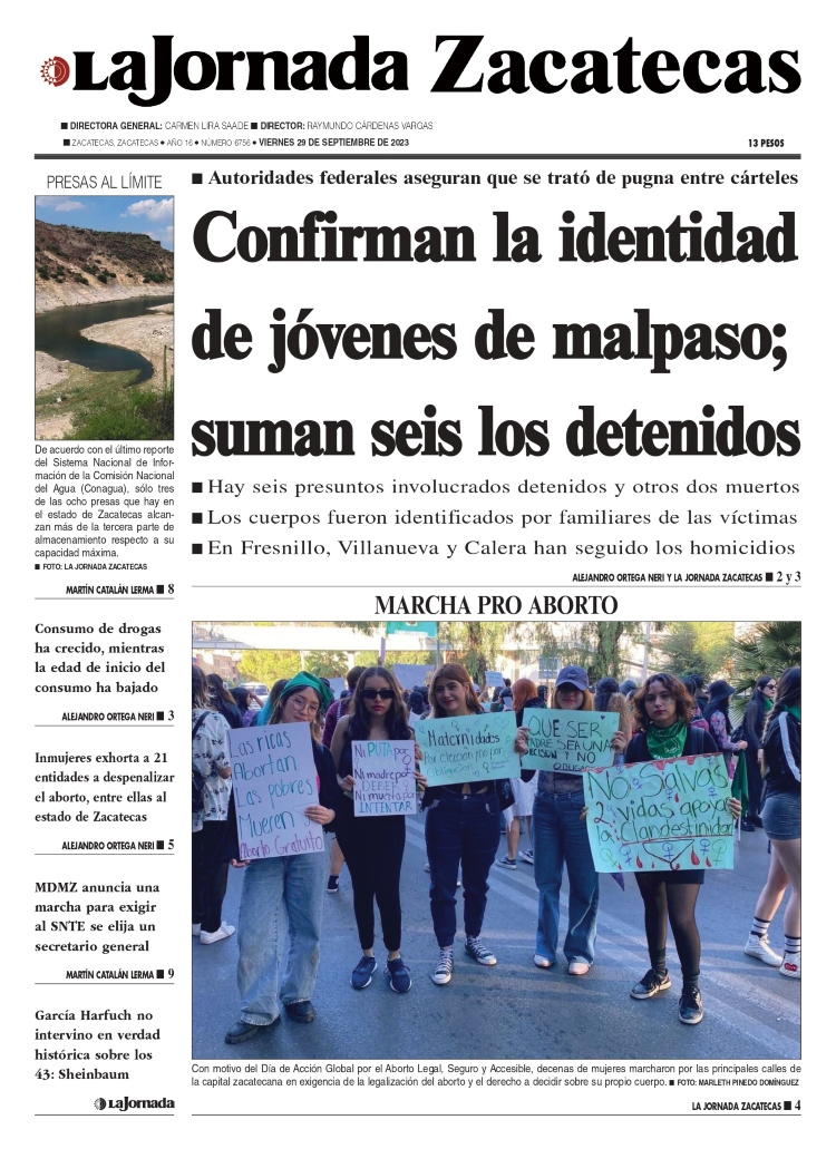 29 de Septiembre de 2023 – Confirman la identidad de jovenes de malpaso; suman seis los detenidos