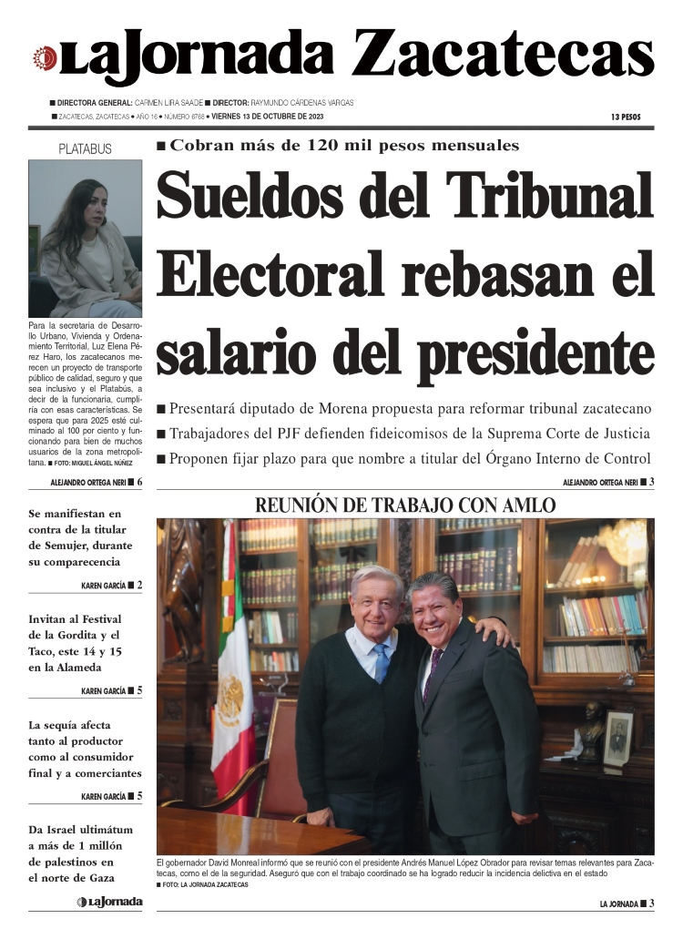 13 de Octubre de 2023 – Sueldos del Tribunal Electoral rebasan el salario del presidente