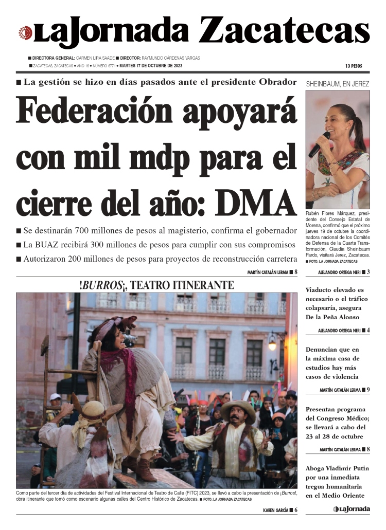 17 de Octubre de 2023 – Federación apoyará con mil mdp para el cierre de año: DMA