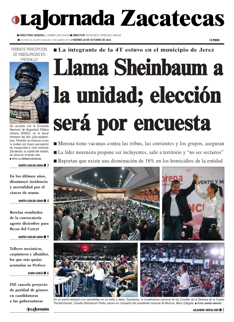 20 de Octubre de 2023 – Llama Sheinbaum a la unidad; elección será por encuesta