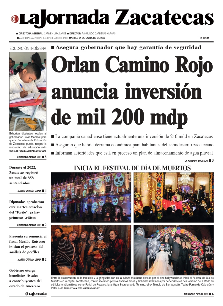 31 de Octubre de 2023 – Orlan Camino Rojo anuncia inversión de mil 200 mdp