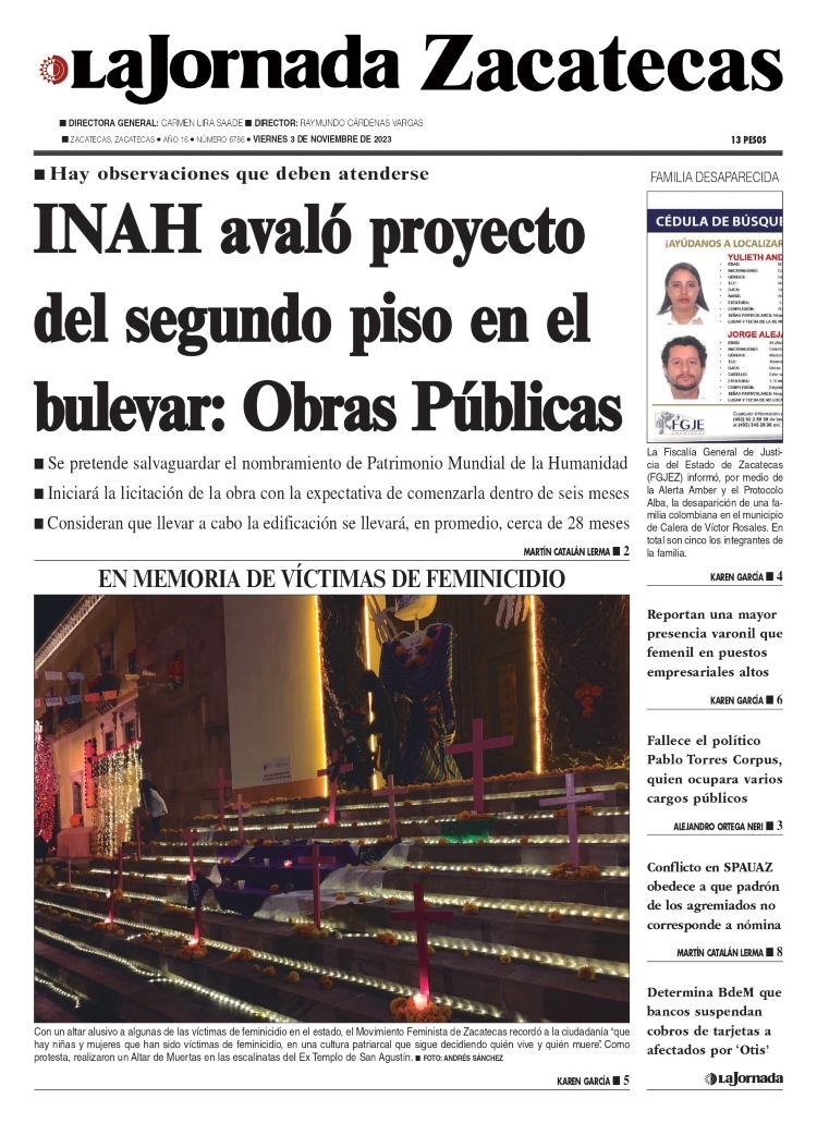 03 de Noviembre de 2023 – INAH avaló proyecto del segundo piso en el bulevar: Obras Públicas