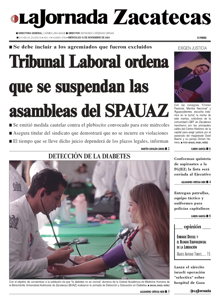 15 de Noviembre de 2023 – Tribunal Laboral ordena que se suspendan las asambleas del SPAUAZ