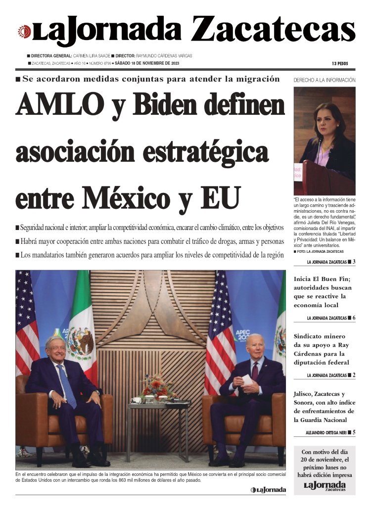 18 de Noviembre de 2023 – AMLO y Biden definen asociación estratégica entre México y EU