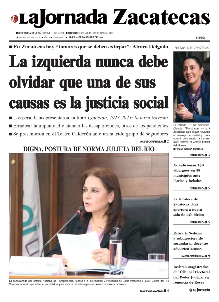 11 de Diciembre de 2023 – La izquierda nunca debe olvidar que una de sus causas es la justicia social