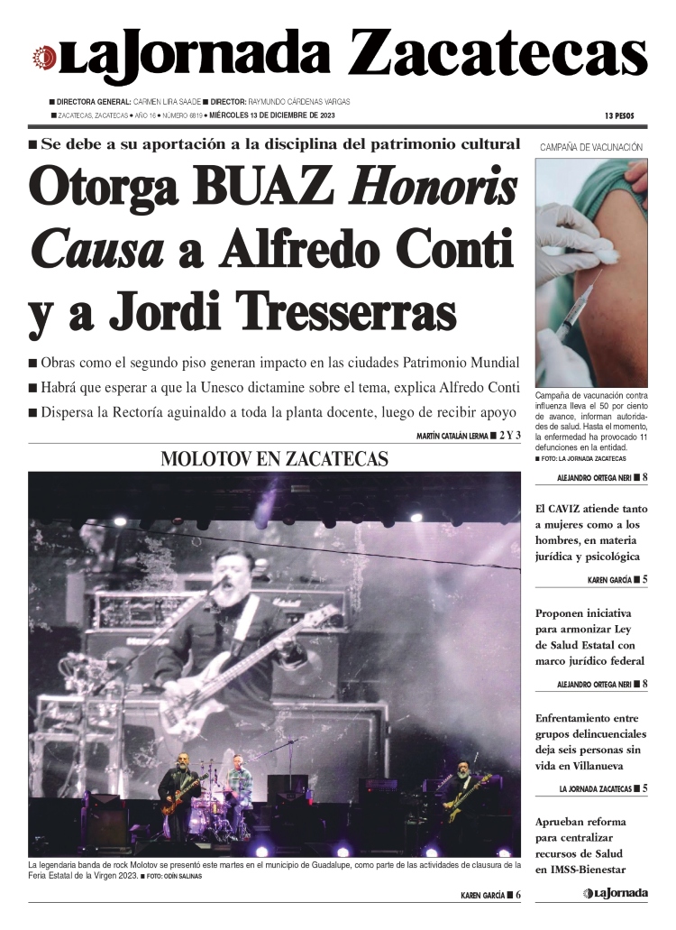 13 de Diciembre de 2023 – Otorga BUAZ Honoris Causa a Alfredo Conti y a Jordi Tresserras