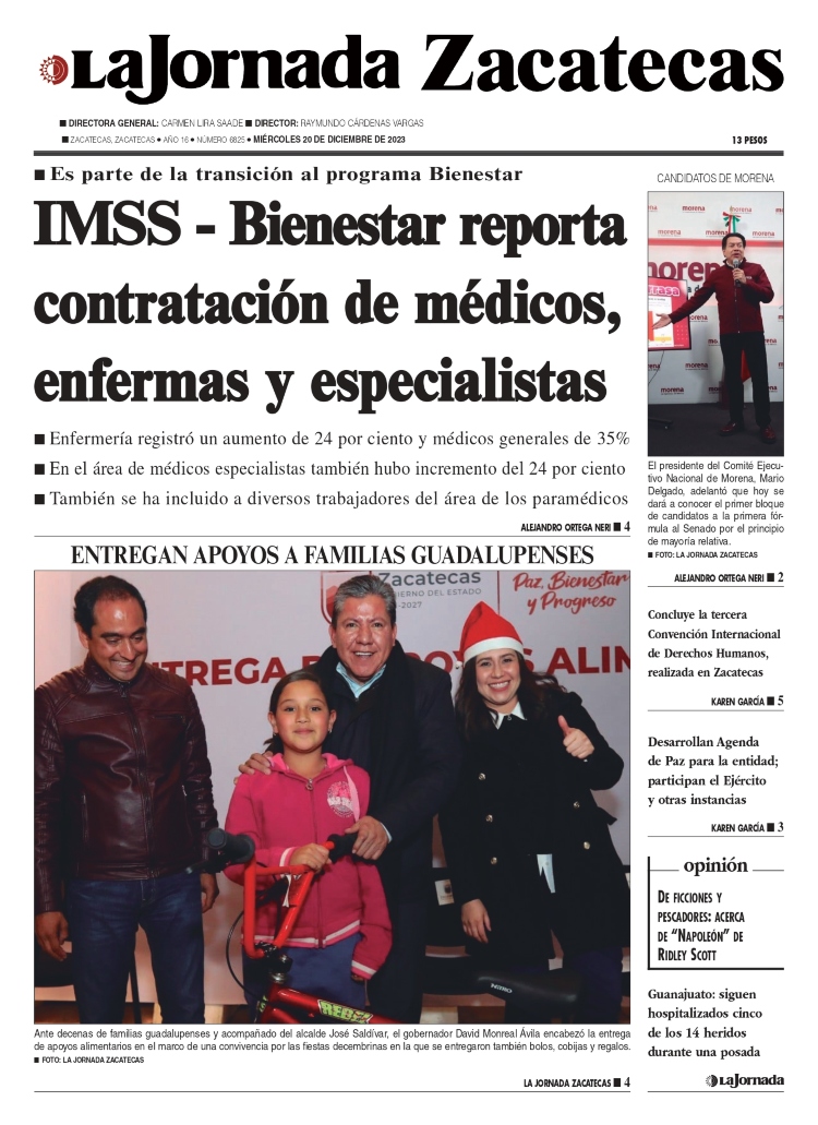 20 de Diciembre de 2023 – IMSS – Bienestar reporta contratación de médicos, enfermas y especialistas