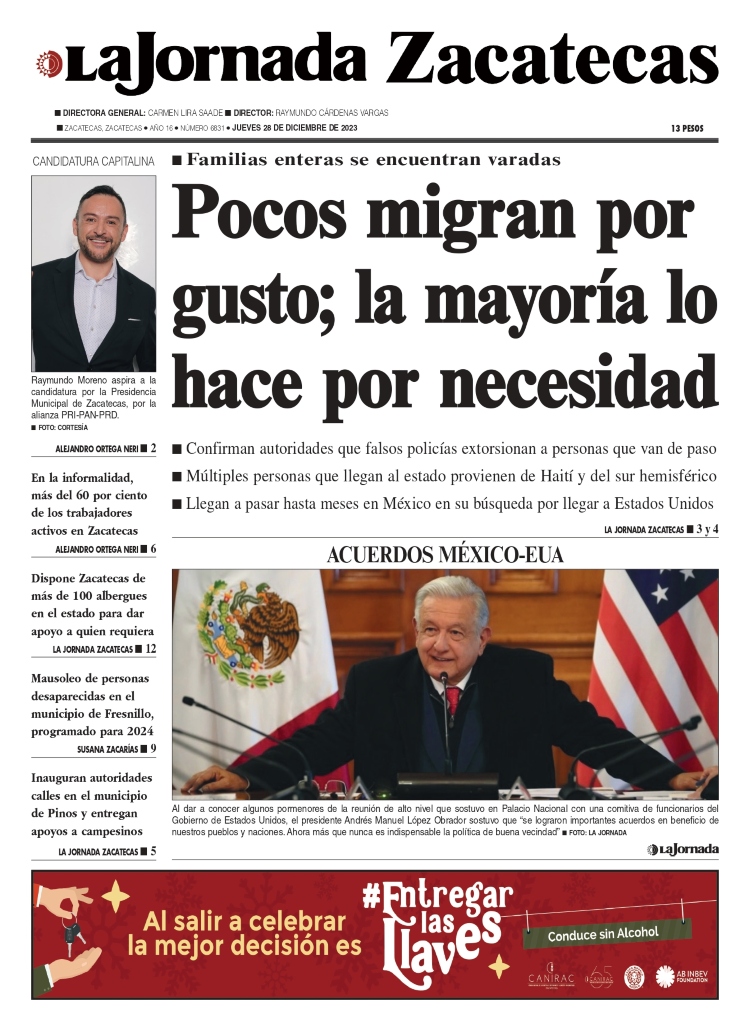 28 de Diciembre de 2023 – Pocos migran por gusto; la mayoría lo hace por necesidad