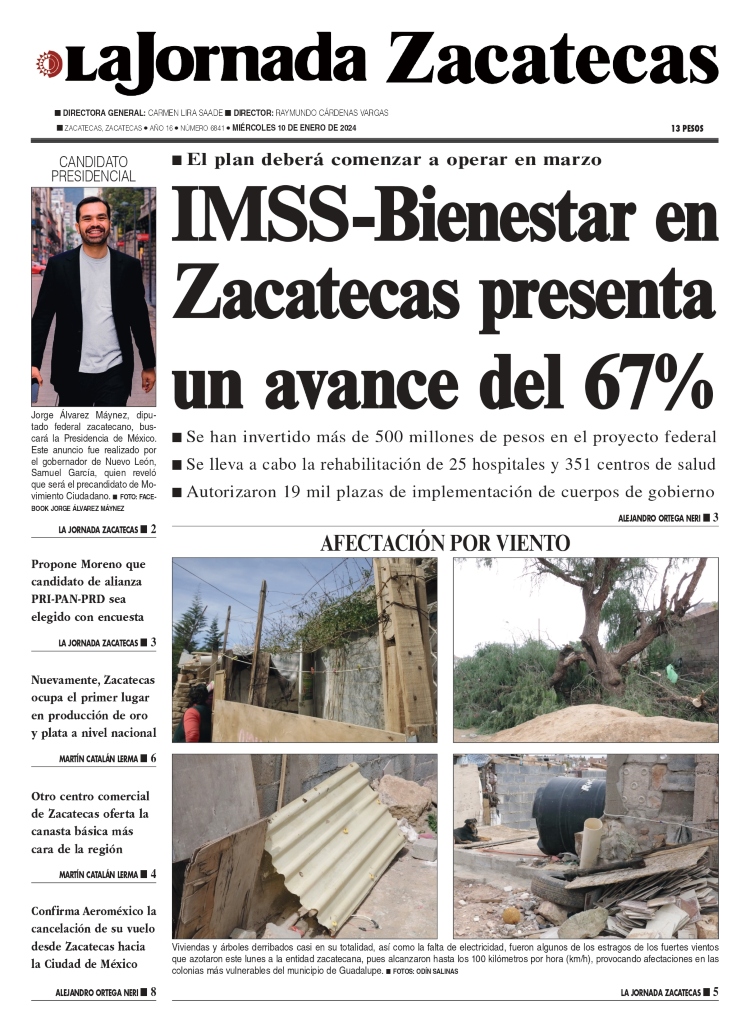 10 de Enero de 2024 – IMSS-Bienestar en Zacatecas presenta un avance del 67%