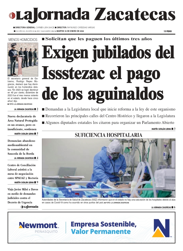 16 de Enero de 2024 – Exigen jubilados del Issstezac el pago de los aguinaldos