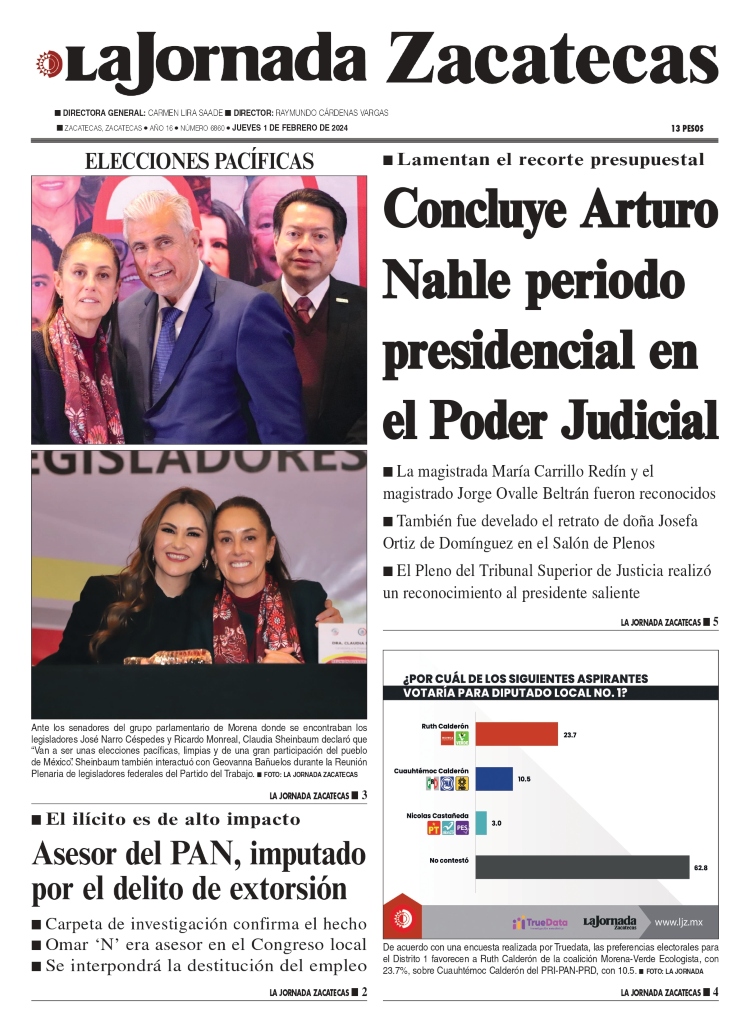 01 de Febrero de 2024 – Concluye Arturo Nahle periodo presidencial en el Poder Judicial