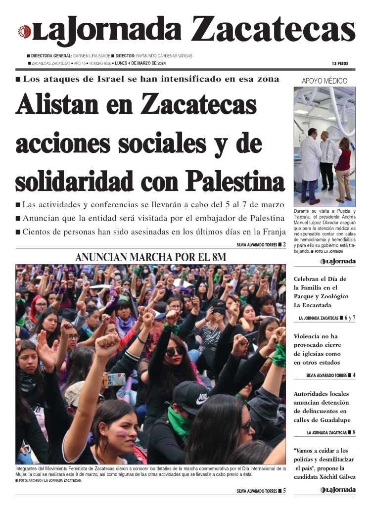 04 de Marzo de 2024 – Alistan en Zacatecas acciones sociales y de solidaridad con Palestina