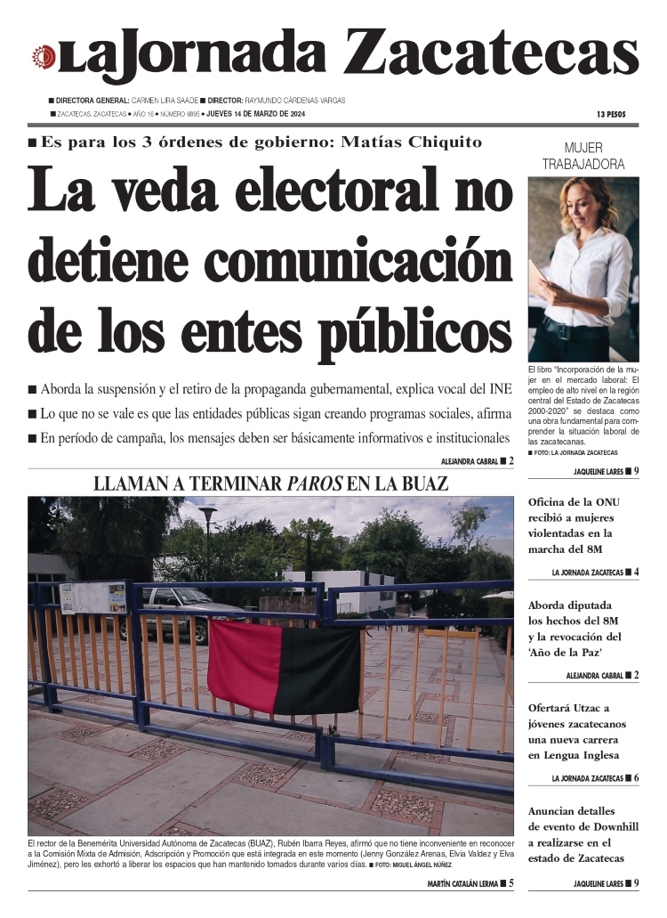 14 de Marzo de 2024 – La veda electoral no detiene comunicación de los entes públicos