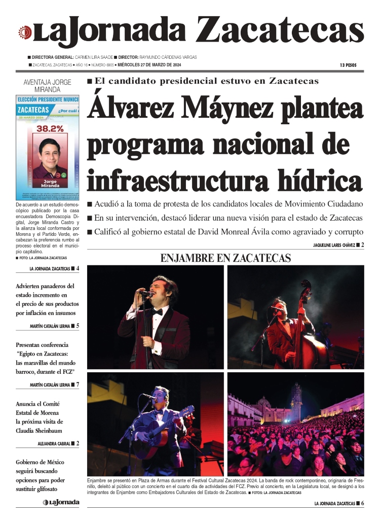 27 de Marzo de 2024 – Álvarez Máynez plantea programa nacional de infraestructura hídrica