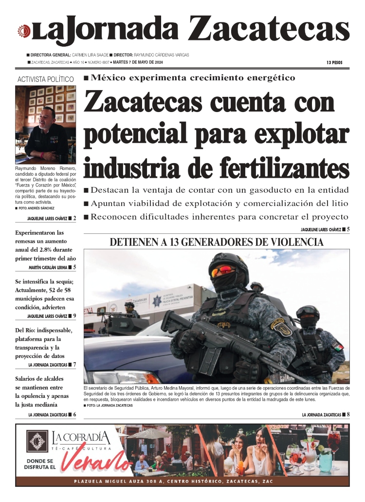 07 de Mayo de 2024 – Zacatecas cuenta con potencial para explotar industria de fertilizantes