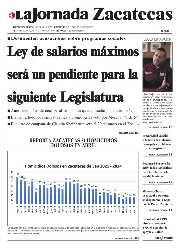 15 de Mayo de 2024 – Ley de salarios máximos será un pendiente para la siguiente Legislatura
