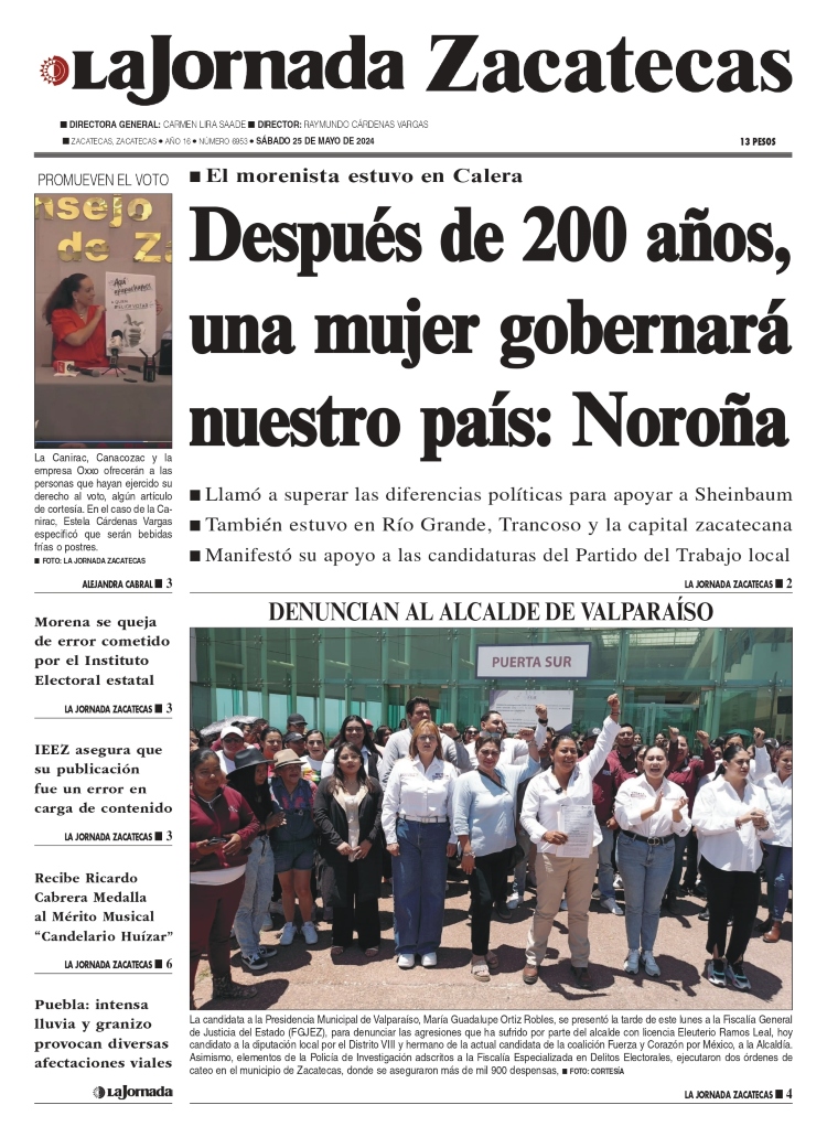 25 de Mayo de 2024 – Después de 200 años, una mujer gobernará nuestro país: Noroña
