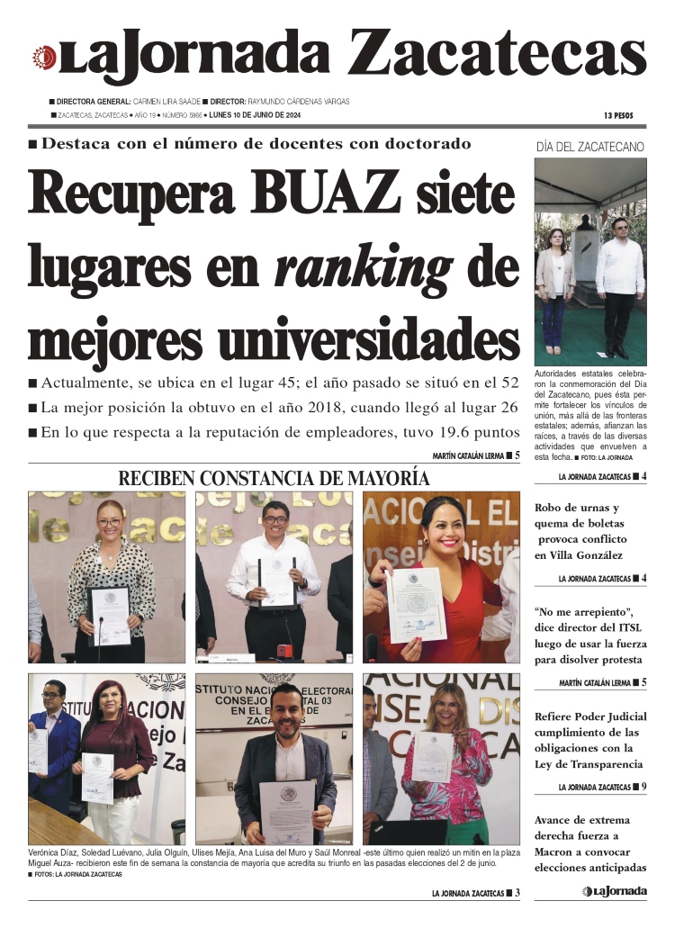 10 de Junio de 2024 – Recupera BUAZ siete lugares en ranking de mejores universidades