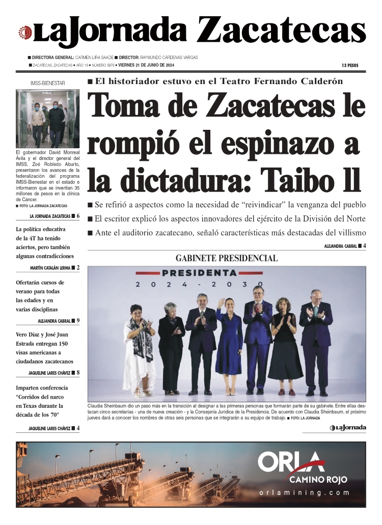 21 de Junio de 2024 – Toma de Zacatecas le rompió el espinazo a la dictadura: Taibo II