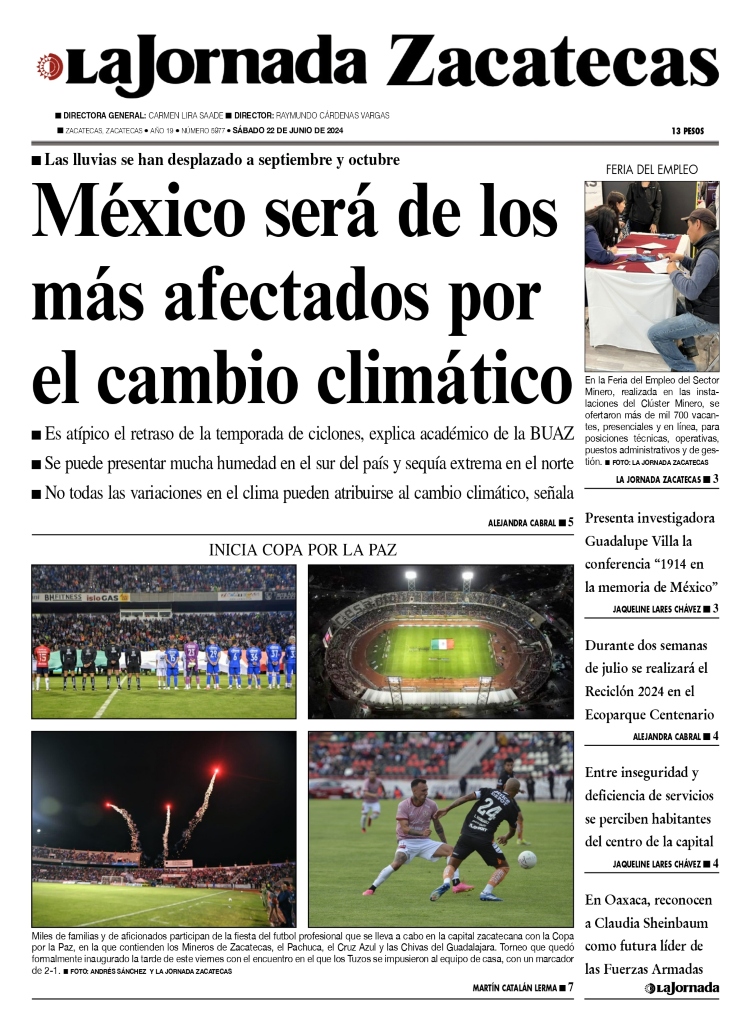 22 de Junio de 2024 – México será de los más afectados por el cambio climático