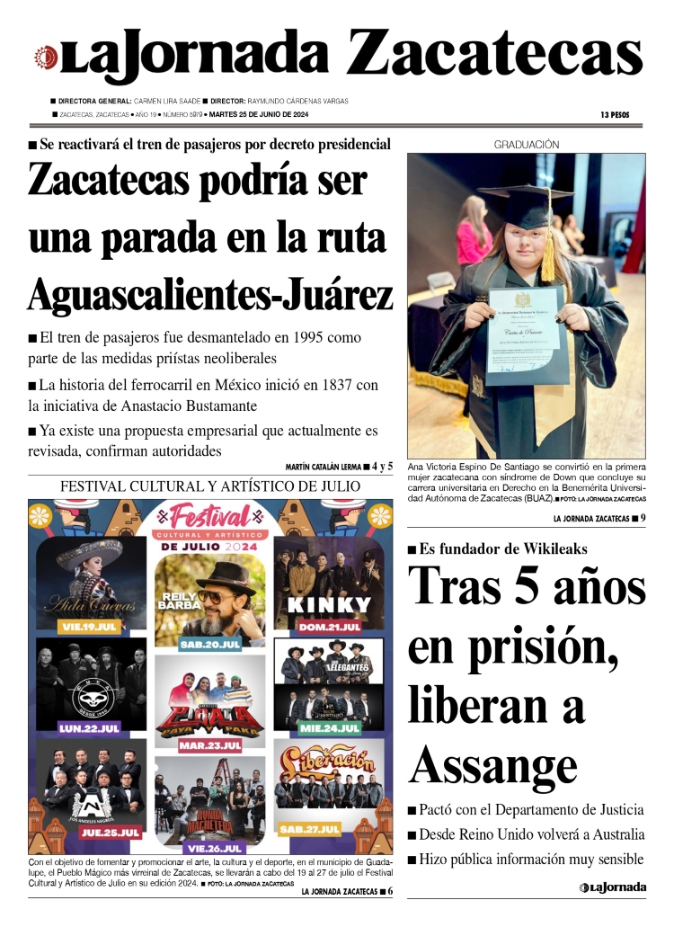 25 de Junio de 2024 – Zacatecas podría ser una parada en la ruta Aguascalientes-Juarez