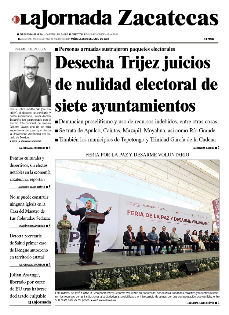 26 de Junio de 2024 – Desecha Trijez juicios de nulidad electoral de siete ayuntamientos